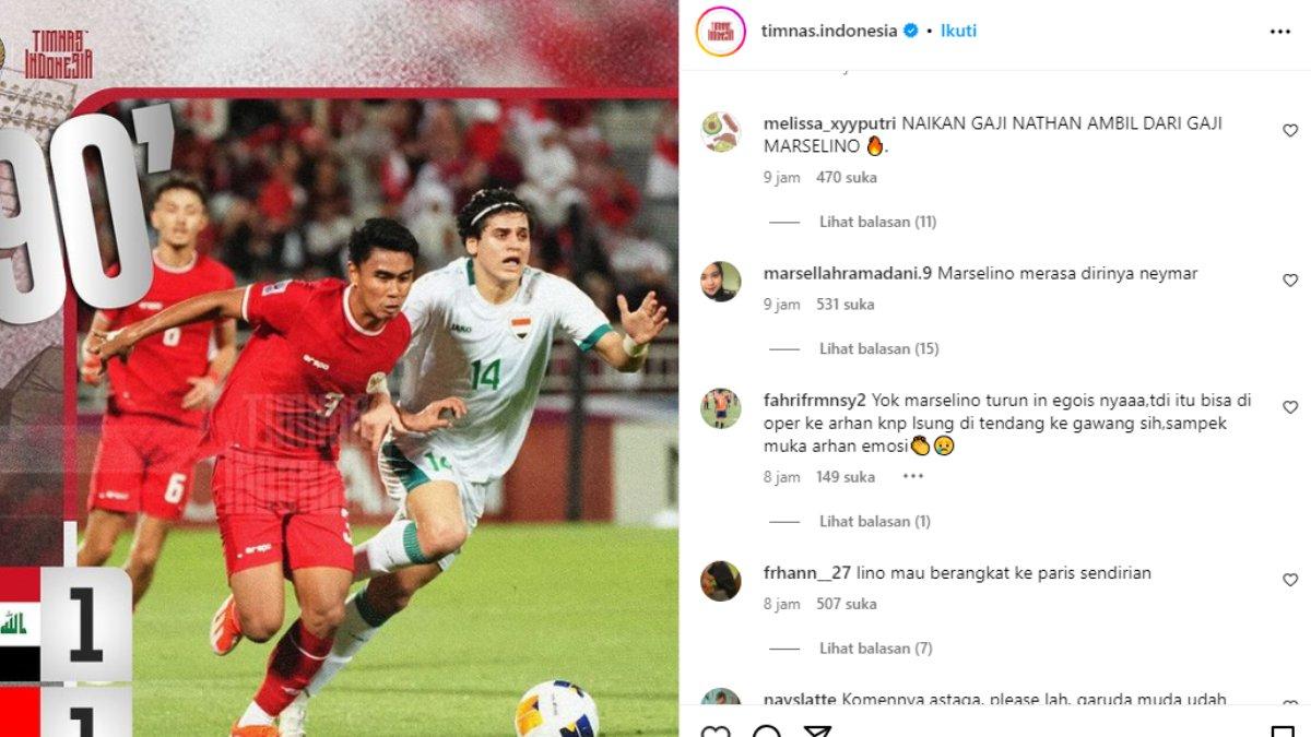 Komentar netizen terhadap Marselino Ferdinan
