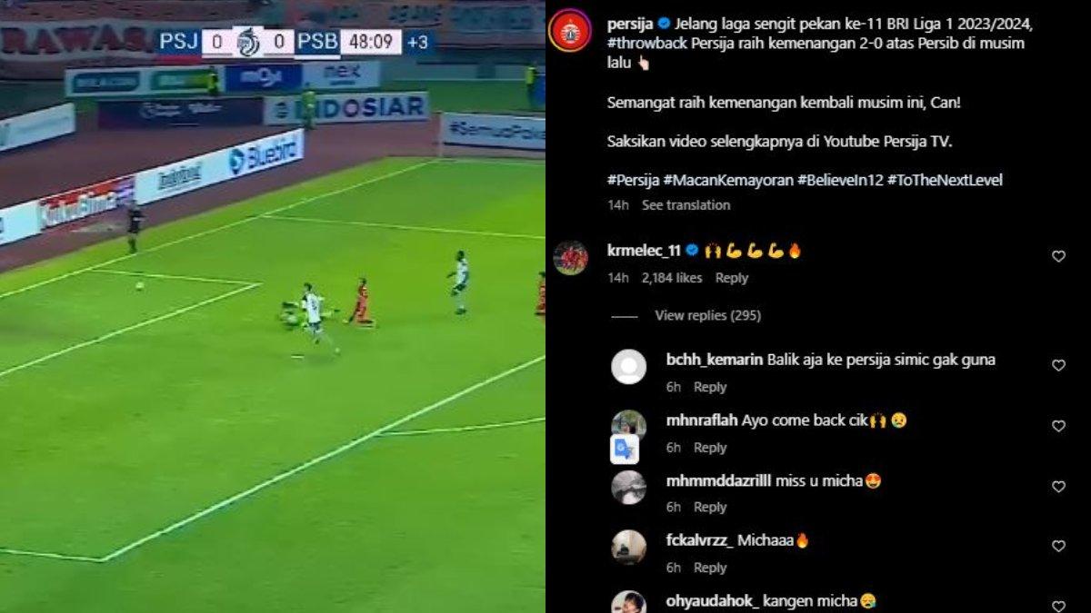 Sosok mantan striker Persija Jakarta, yakni Michael Krmencik turut mengomentari kemenangan Macan Kemayoran atas Persib Bandung di musim lalu yang justru membuat Jakmania gagal move on dari sosoknya, Minggu 27 Agustus 2023.