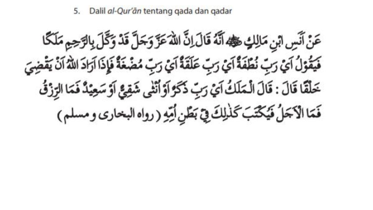 KUNCI JAWABAN - Jawaban nomor 5 soal Pendidikan Agama Islam SMA kelas 9 soal ayo berlatih Bab 8 halaman 172-173.