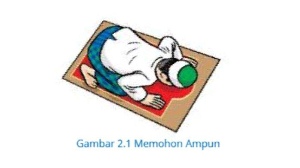 KUNCI JAWABAN - Tangkap layar buku kemdikbud.go.id, PAI Kelas 6 SD/MI Halaman 35 Gambar 2.1 Memohon Ampun, Senin (24/3/2025). Berikut ini merupakan kunci jawaban buku pelajaran  Pendidikan Agama Islam (PAI) kelas 6 SD/MI Kurikulum Merdeka halaman 35, Bab 2: Memohon Ampun.