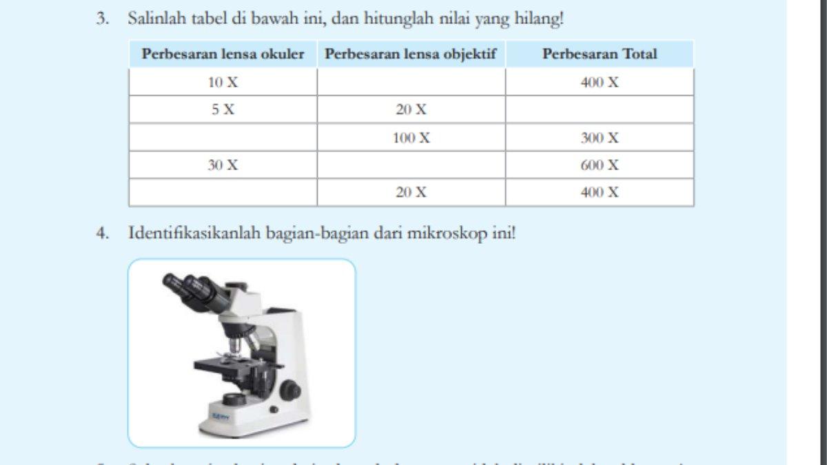 Soal nomor 3 dan 4 IPA kelas 8