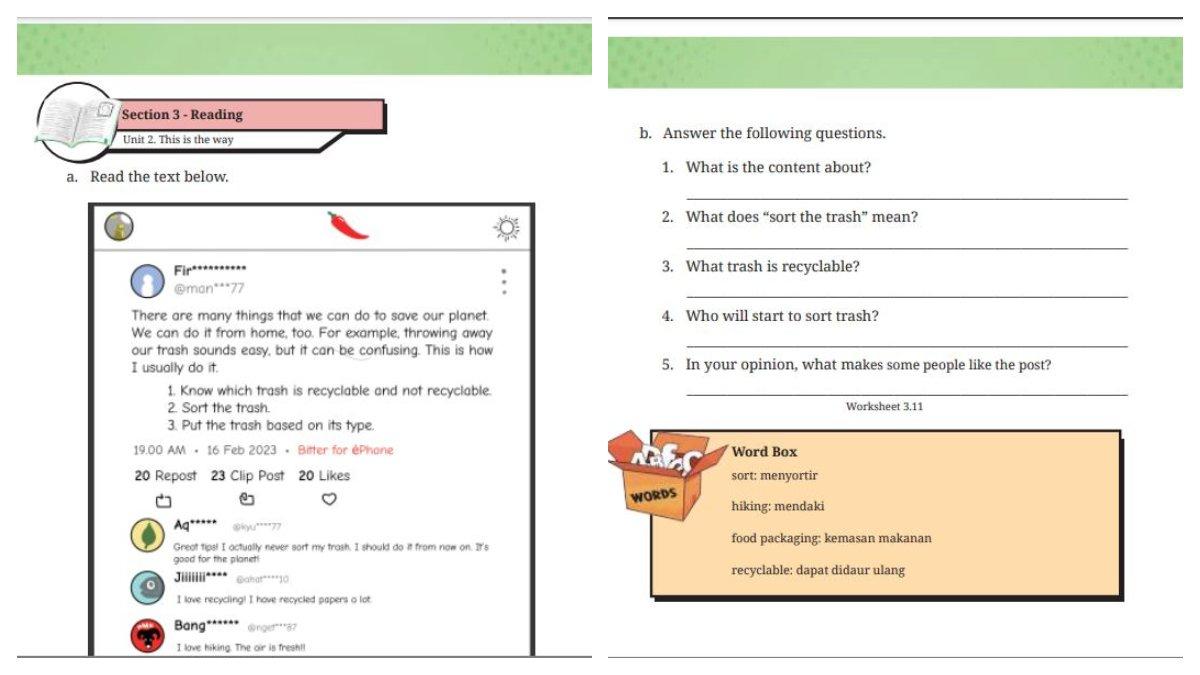 Simak kunci jawaban Bahasa Inggris kelas 8 SMP worksheet 3.11 section 3 unit 2 - This Is The Way Kurikulum Merdeka.