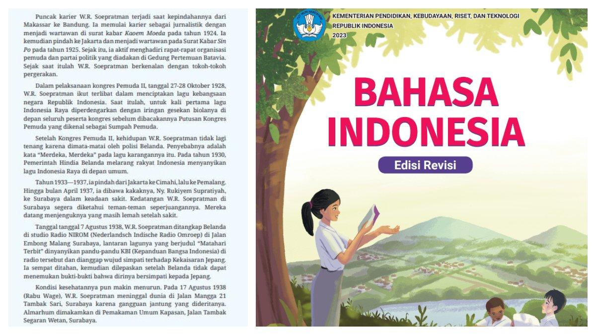 Lanjutan Teks Biografi untuk soal nomor 1 sd 10 halaman 212-213.