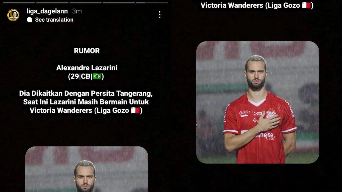 RUMOR - Persita Tangerang tengah dikaitkan dengan bek asal Liga Malta, yakni Lazarini jelang bursa transfer musim 2024/2025.
