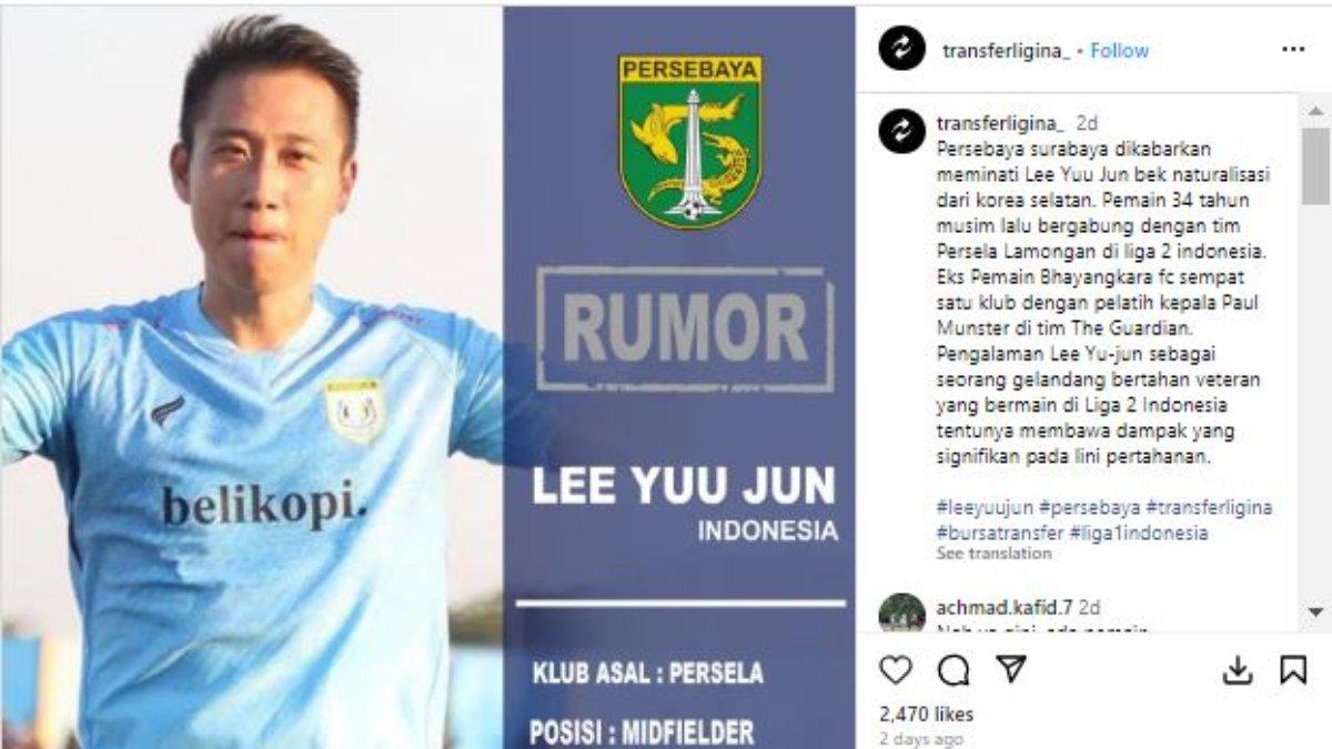 Lee Yu-jun Persela Persebaya 2