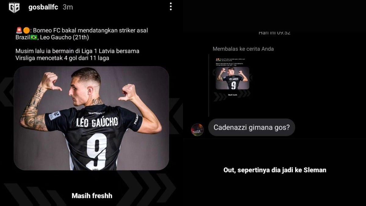 RUMOR - Sosok striker Liga Latvia asal Brasil, yakni Leo Gaucho kabarnya bakal merapat ke Borneo FC di gelaran Liga 1 2024 mendatang.