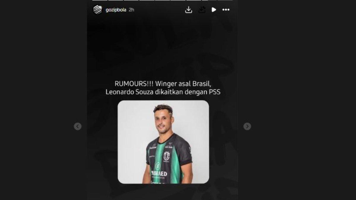 Winger asal Brasil yang kini dikaitkan dengan PSS Sleman, Leonardo Souza.