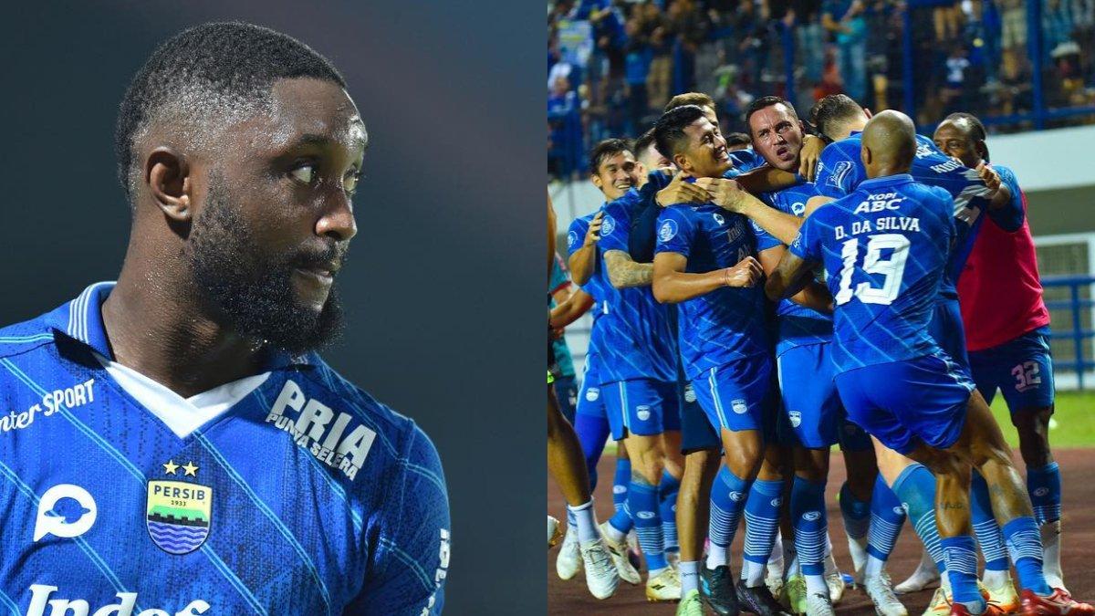Levy Madinda (kiri) dan Persib Bandung (kanan).