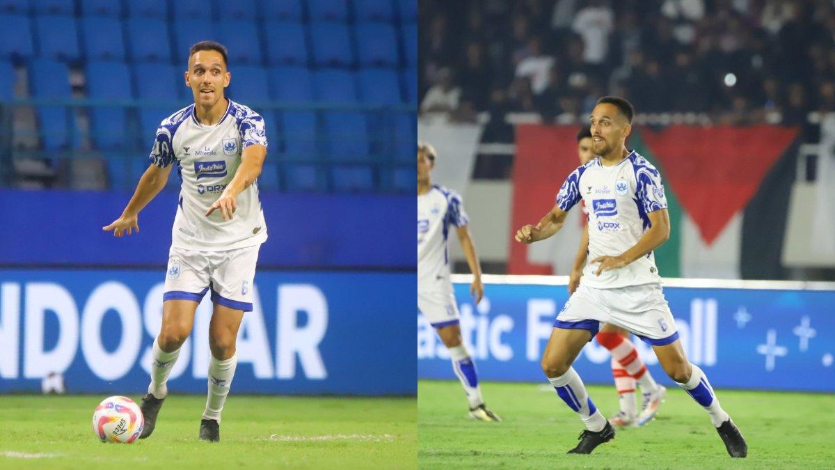 Potret gelandang bertahan PSIS Semarang, Lucas Baretto.
