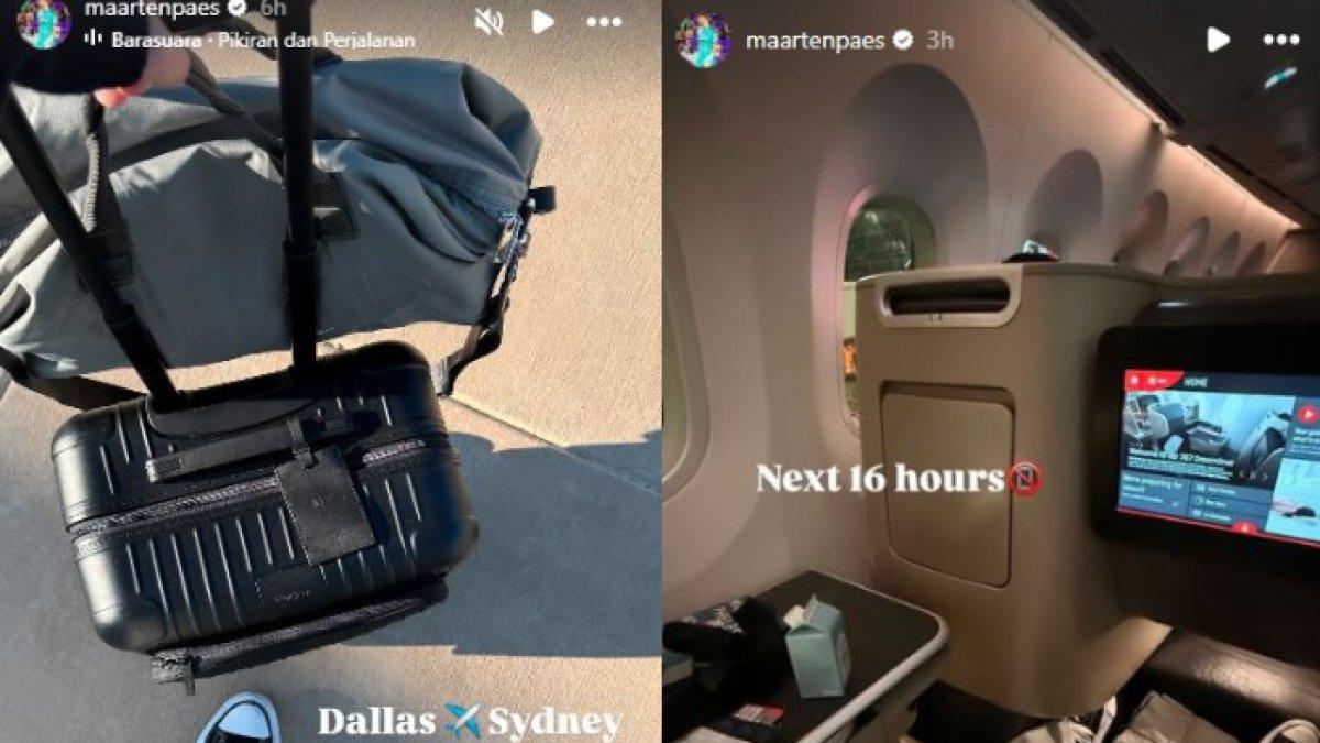SEGERA MENYUSUL - Kolase momen perjalanan kiper Timnas Indonesia, Maarten Paes yang baru bertolak dari Dallas, Amerika Serikat menuju Sydney, Australia pada Senin (17/3). Maarten Paes bakal menyusul beberapa pemain Timnas Indonesia yang sudah tiba di Sydney jelang laga kontra Australia di Kualifikasi Piala Dunia 2026 Zona Asia kelak.