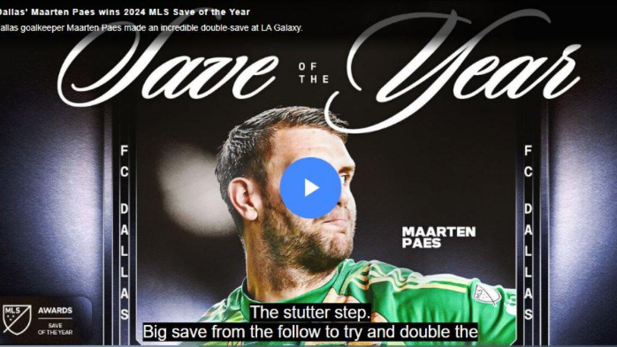 Maarten Paes resmi dinobatkan sebagai kiper dengan penyelamatan terbaik (Save of the Year) di MLS 2024.