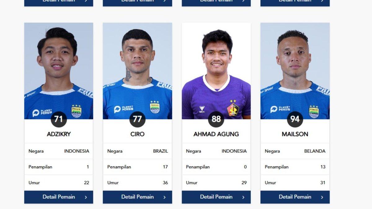 Mailson Lima masih terdaftar sebagai pemain Persib Bandung via laman resmi Liga Indonesia Baru (LIB).