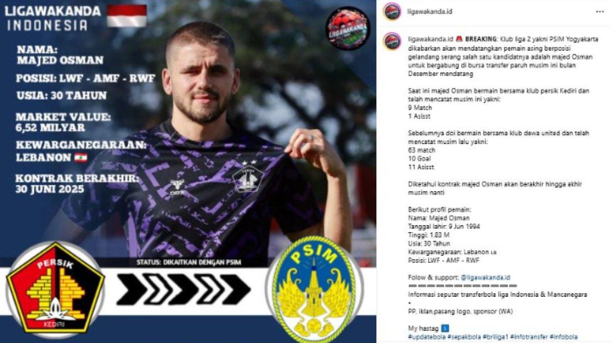 Majed Osman masuk ke dalam lis bidikan PSIM Yogyakarta.