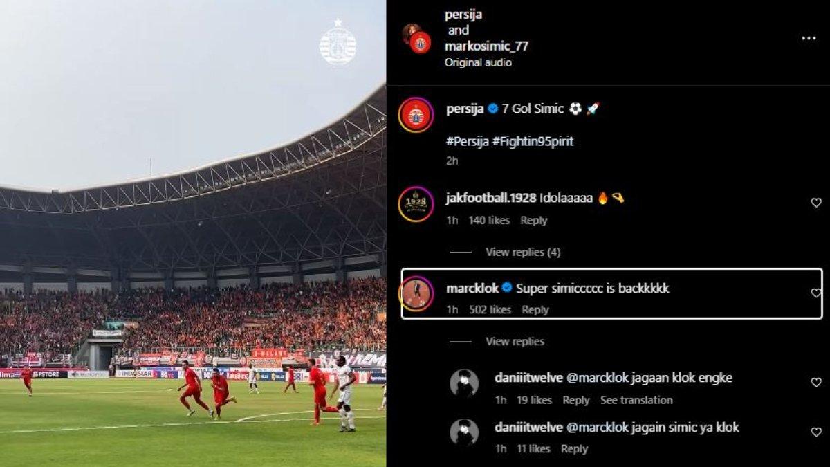 Gelandang Persib Bandung eks Persija Jakarta, yakni Marc Klok ikut kesengsem Marko Simic kembali tajam di Liga 1 2023 ini.