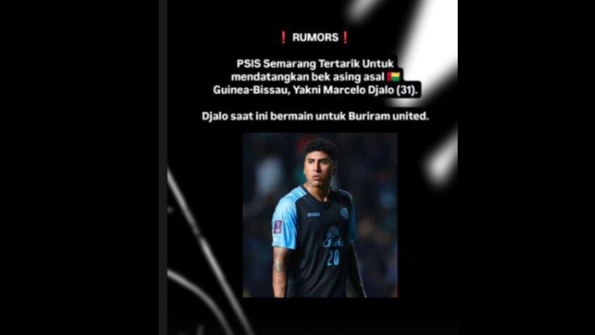 Rumor sosok bek Buriram United, Marcelo Djalo yang dikabarkan masuk radar transfer dari PSIS Semarang jelang putaran kedua Liga 1 2024, Jumat (6/12).