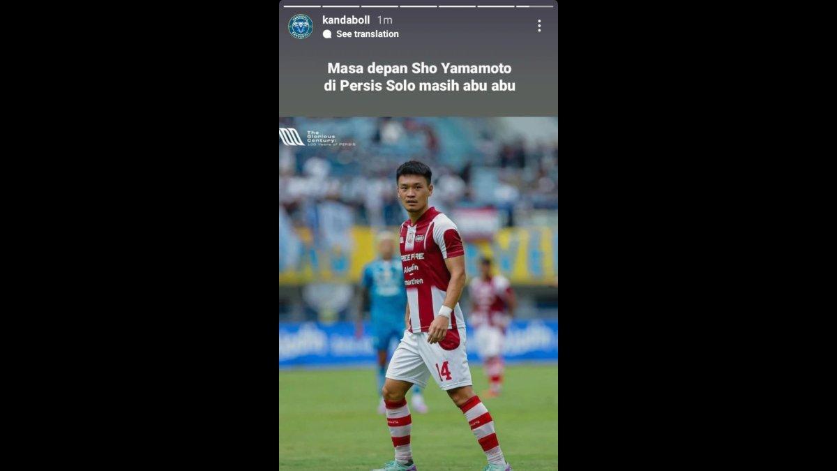 Rumor pemain Persis Solo, Sho Yamamoto yang belum jelas jelang berakhirnya Liga 1 2023.
