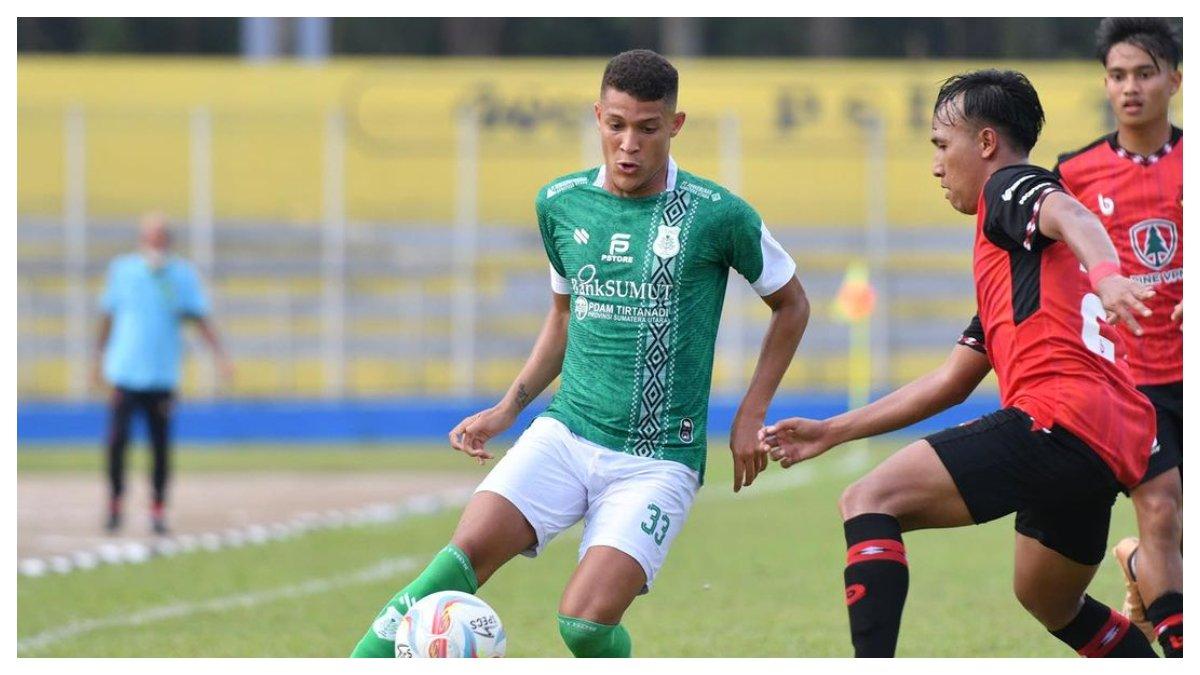 Debut pertama Matheus Souza bersama PSMS Medan melawan Sada Sumut pada 16 Oktober 2023.