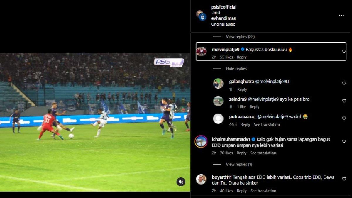 Aksi gol dari Evan Dimas untuk PSIS Semarang dipuji striker asal Belanda, yakni Melvin Platje, kode pinta gabung ke Laskar Mahesa Jenar?
