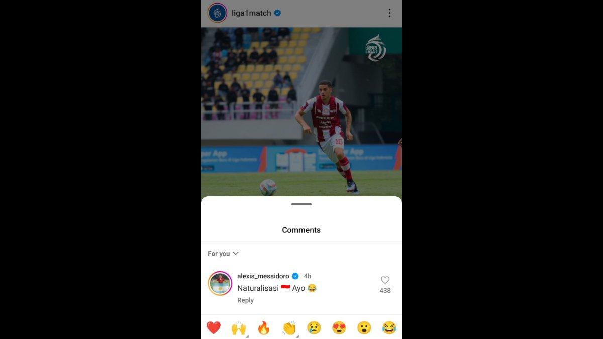 Sosok gelandang Persis Solo asal Argentina, yakni Alexis Messidoro disinyalir menebar kode agar dinaturalisasi Timnas Indonesia, Sabtu 25 Februari 2024.