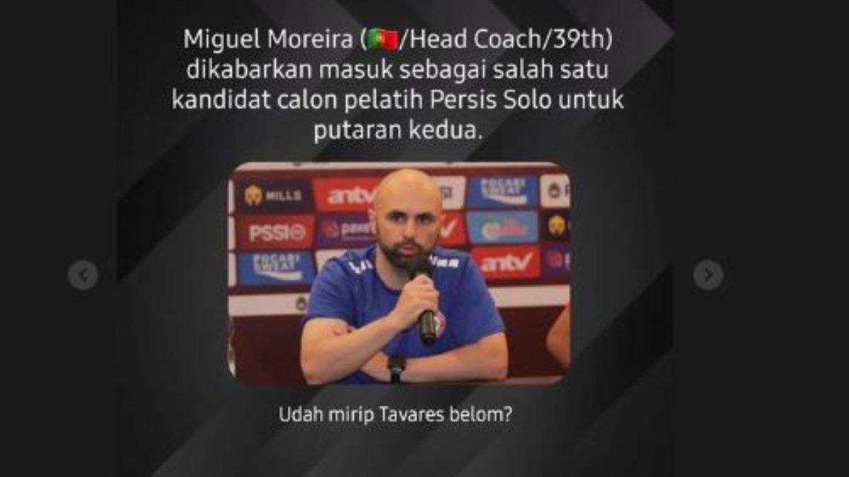 Miguel Moreira santer dikaitkan dengan Persis Solo untuk putaran kedua Liga 1 2023/2024.
