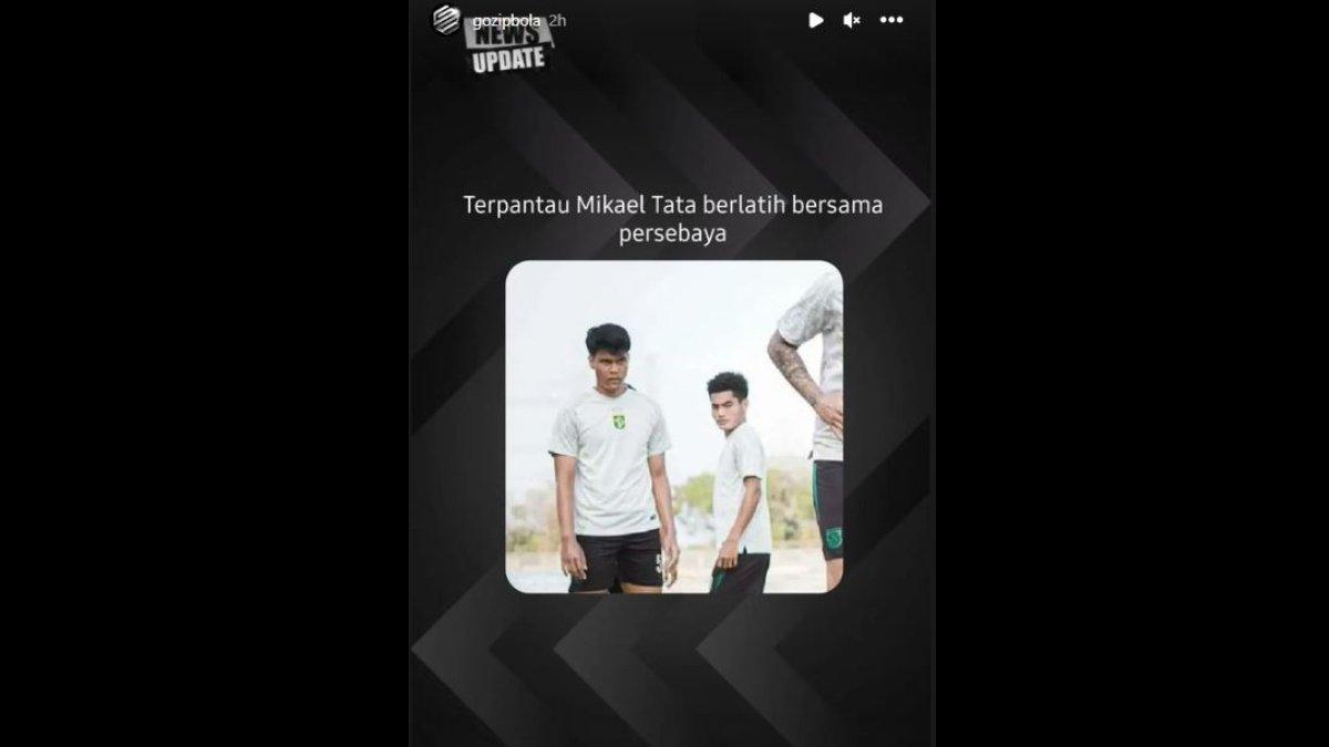 Rumor eks Arema FC, Mikael Tata santer bergabung ke Persebaya Surabaya setelah sang pemain terpantau mengikuti sesi latihan Bajul Ijo di paruh kedua Liga 1 2023.