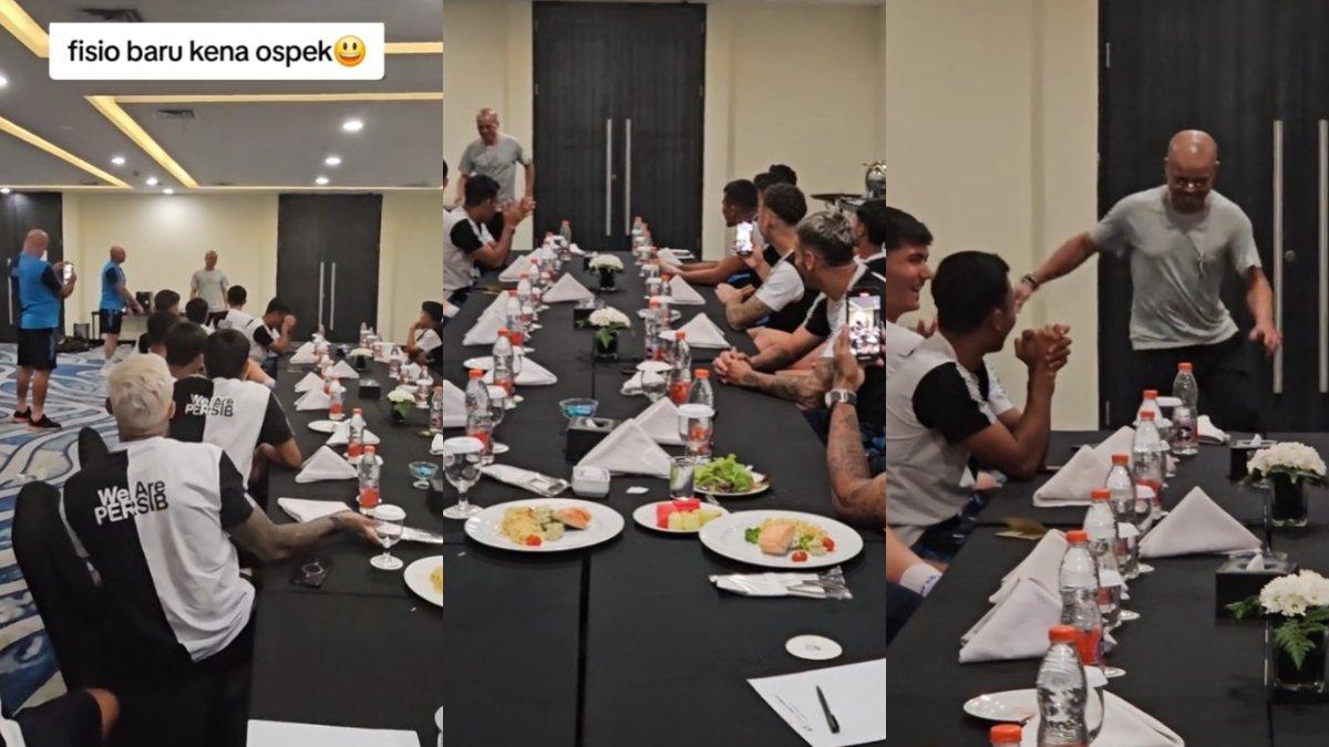 Momen kocak Persib Bandung kala ospek fisio baru mereka.