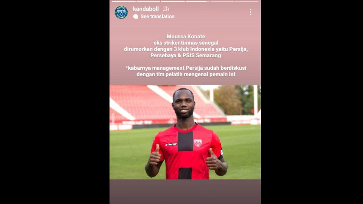 Rumor diminatinya sosok eks striker Timnas Senegal, yakni Moussa Konate oleh Persija Jakarta, PSIS Semarang, dan Persebaya Surabaya jelang putaran kedua Liga 1 2023, Rabu 4 Oktober 2023.