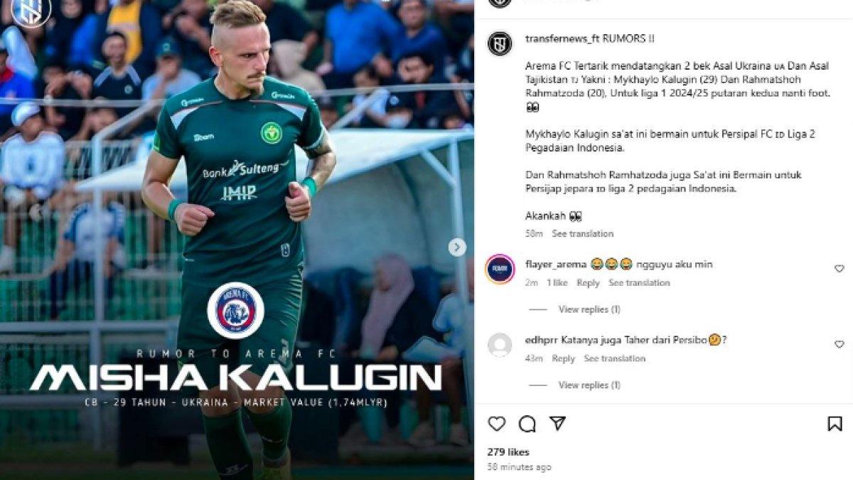 Rumor sosok Mykhaylo Kalugin yang kabarnya masuk radar Arema FC jelang putaran kedua Liga 1 2024.
