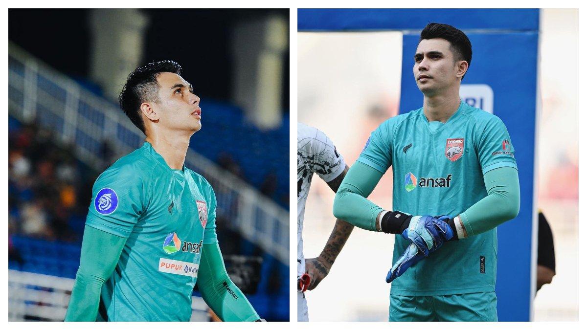 Potret kiper Borneo FC, Nadeo Argawinata.