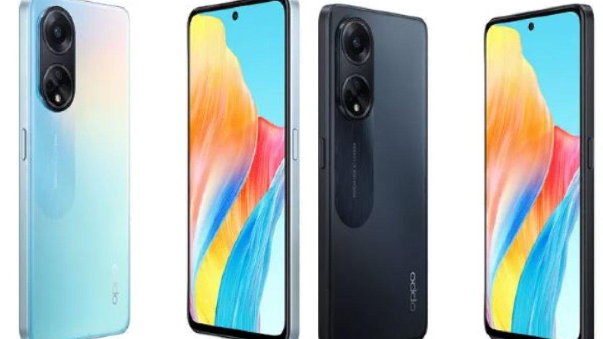 HARGA HP OPPO - Penampakan Oppo A98 5G warna Dreamy Blue (kanan) dan Cool Black (kiri) diakses dari oppo.com, Jumat (11/4/2025). Cek spesifikasi dan harga terbaru Oppo A98 5G dibanderol Rp 3 jutaan terbaru di bulan April 2025.