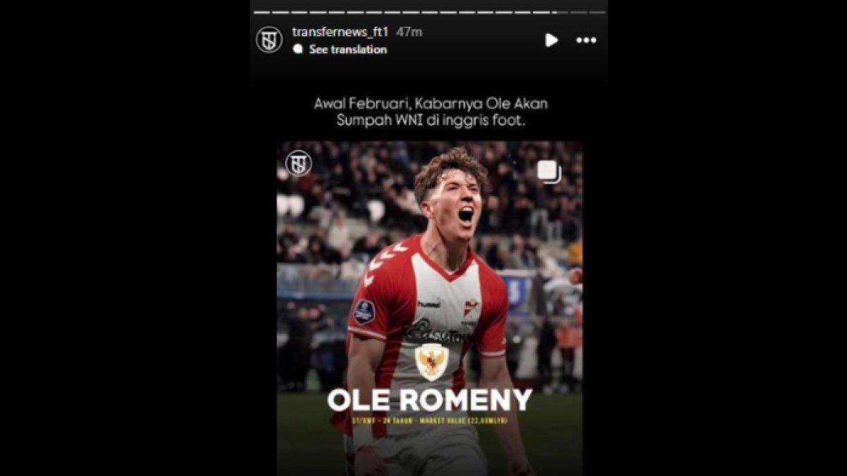 Calon striker Timnas Indonesia, yakni Ole Romeny dikabarkan akan mengambil sumpah WNI pada bulan Februari 2025 nanti di Inggris, Jumat (25/1).
