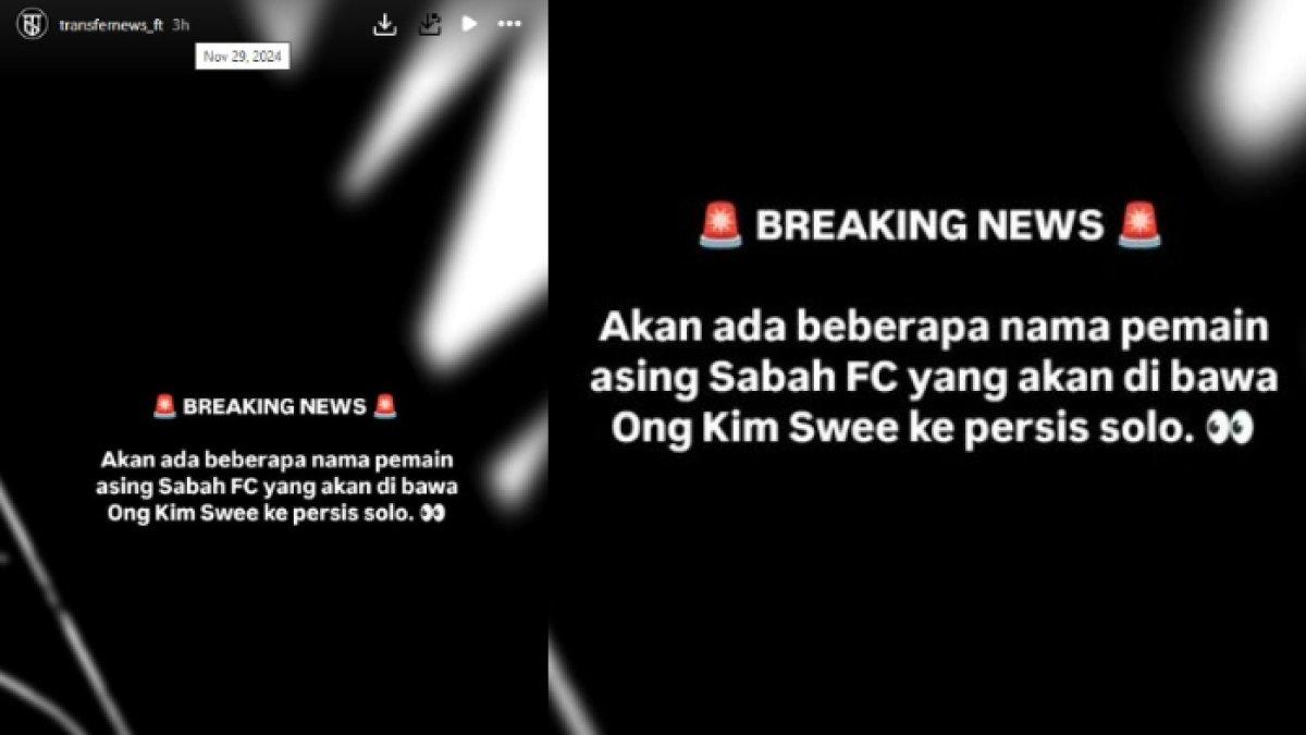 Kabar Ong Kim Swee akan boyong beberapa pemain asing Sabah FC ke Persis Solo.