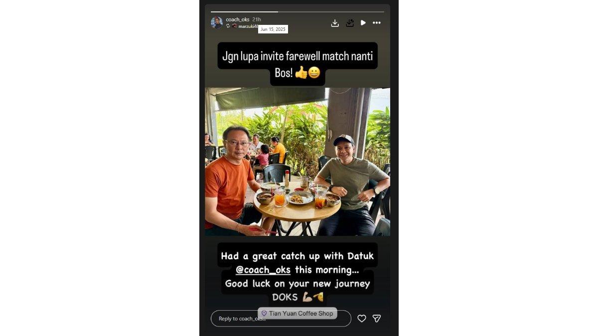 BURSA TRANSFER PERSIS SOLO - Ong Kim Swee memberi indikasi out dari Persis Solo setelah me-repost unggahan milik rekannya.