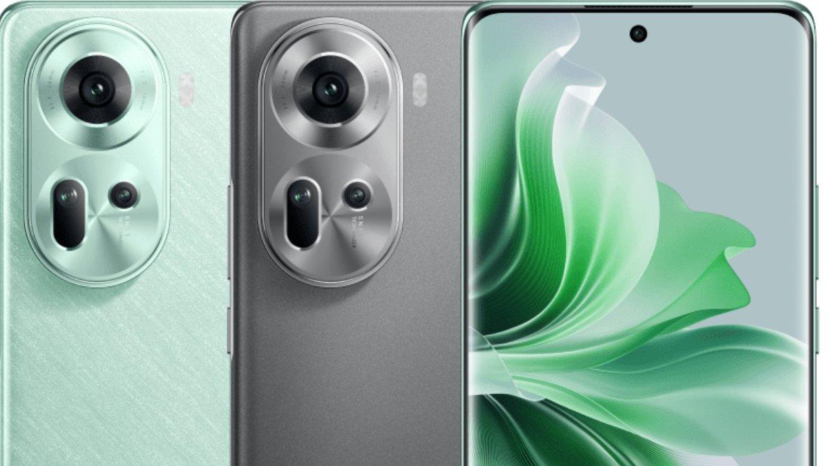 HARGA HP OPPO - Berikut tampilan desain bodi belakang Oppo Reno11 5G: Rock Grey dan Wave Green.