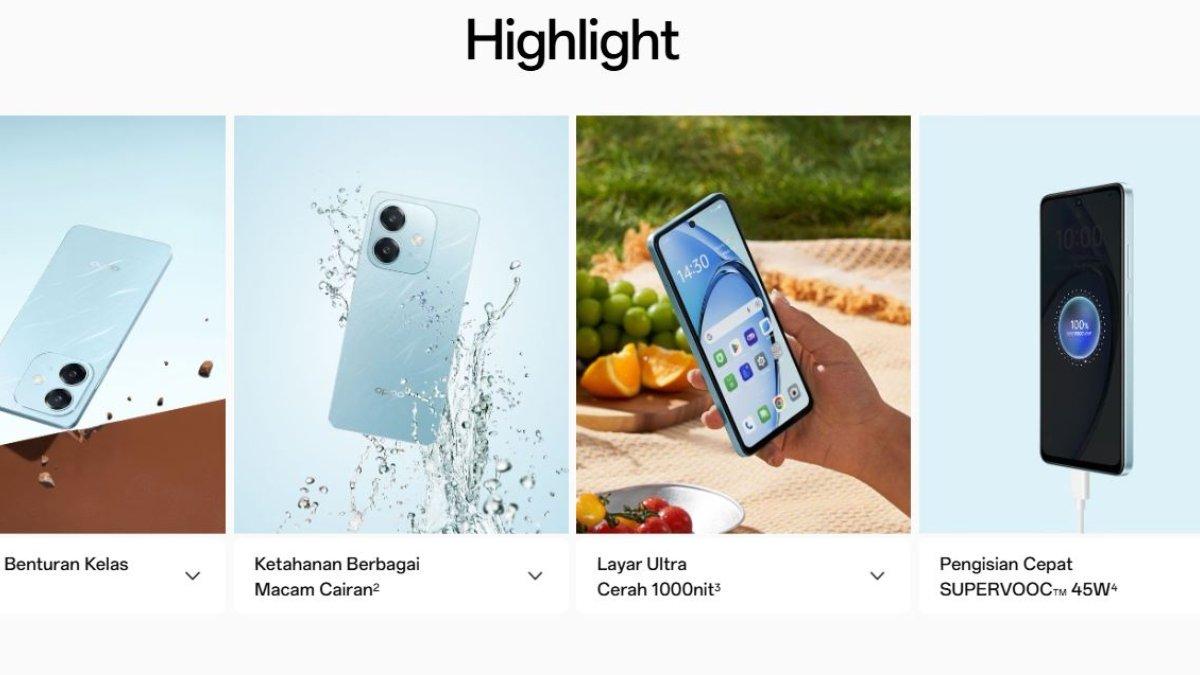 Tampilan beberapa spesifikasi unggulan dari Oppo A3x.