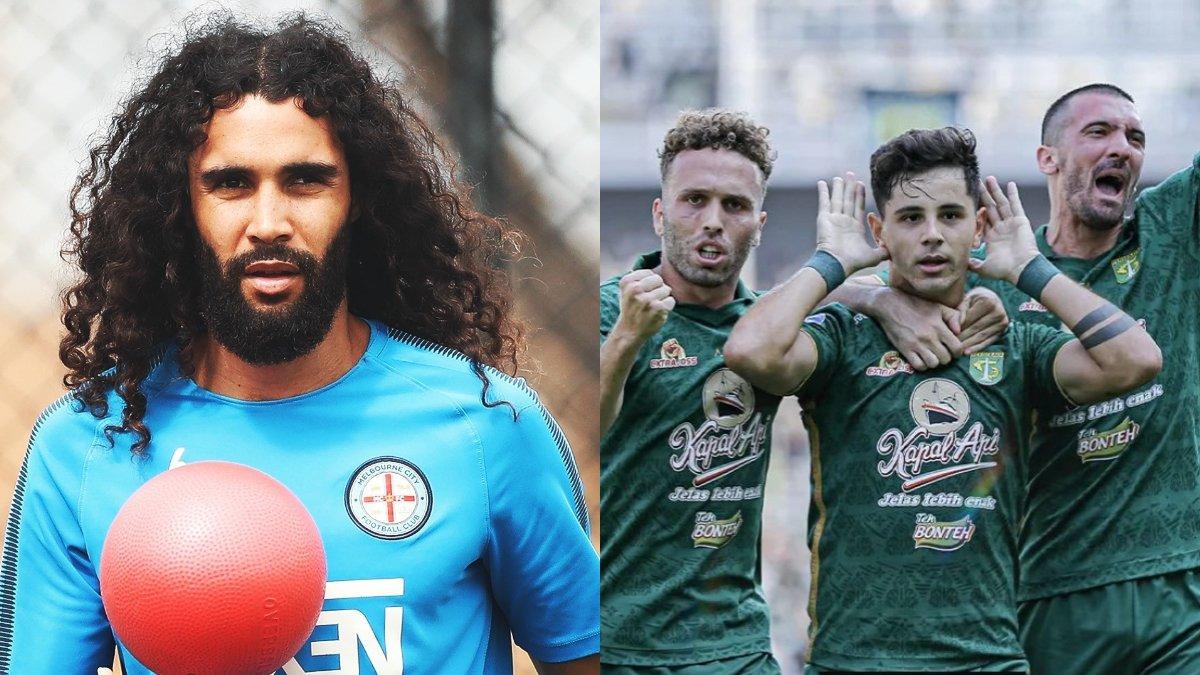 Kolase foto Osama Malik (kiri), bek asal Australia yang dikaitkan dengan Persebaya Surabaya (kanan).