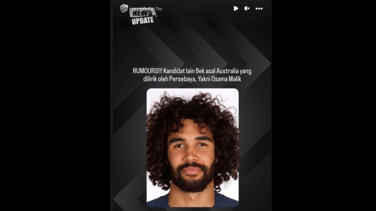 Rumor bek asal Australia, Osama Malik yang dikaitkan dengan Persebaya Surabaya jelang putaran kedua Liga 1 2023 dimulai.
