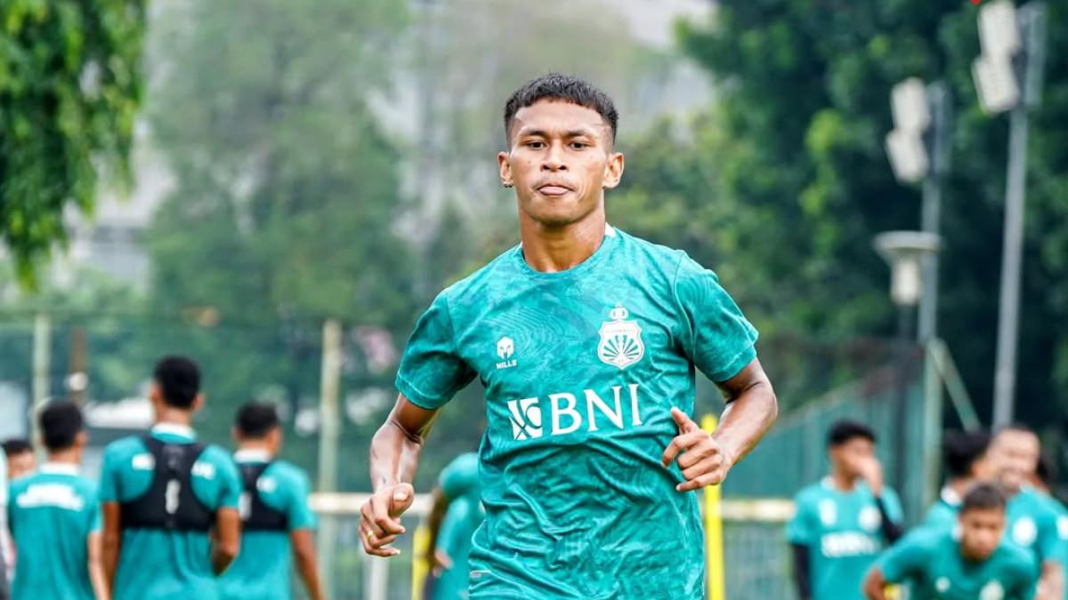 PROFIL PEMAIN - Potret Osvaldo Haay saat sesi latihan bersama klub Bhayangkara FC pada 5 Januari 2024.