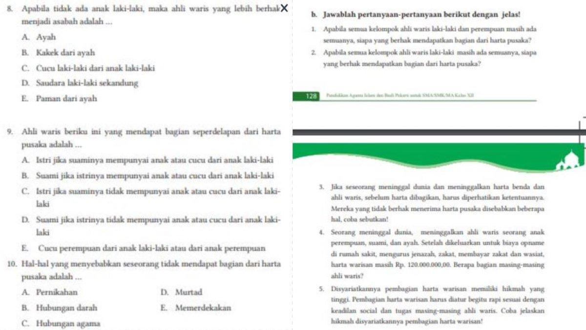 PAI Kelas 12 SMA Bab 4 Kewarisan dalam Islam Berbagi dalam Kearifan Kurikulum Merdeka