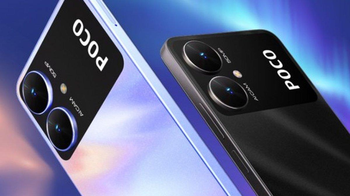Tampilan desain bodi belakang POCO M6 5G.