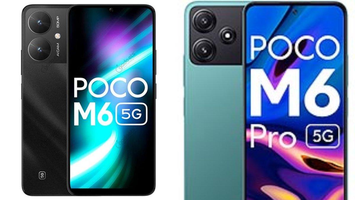 Tampilan desain POCO M6 Pro 5G yang suguhkan dua warna: Black dan Green.