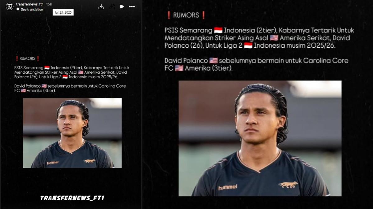BURSA TRANSFER PSIS SEMARANG - PSIS Semarang kabarnya incar pemain dari Amerika Serikat, David Polanco.