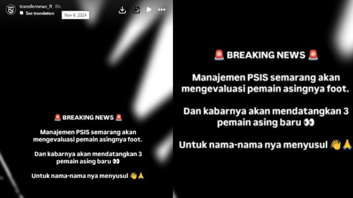 Rumor PSIS Semarang akan mendatangkan tiga pemain asing anyar di putaran kedua Liga 1 2024/2025.