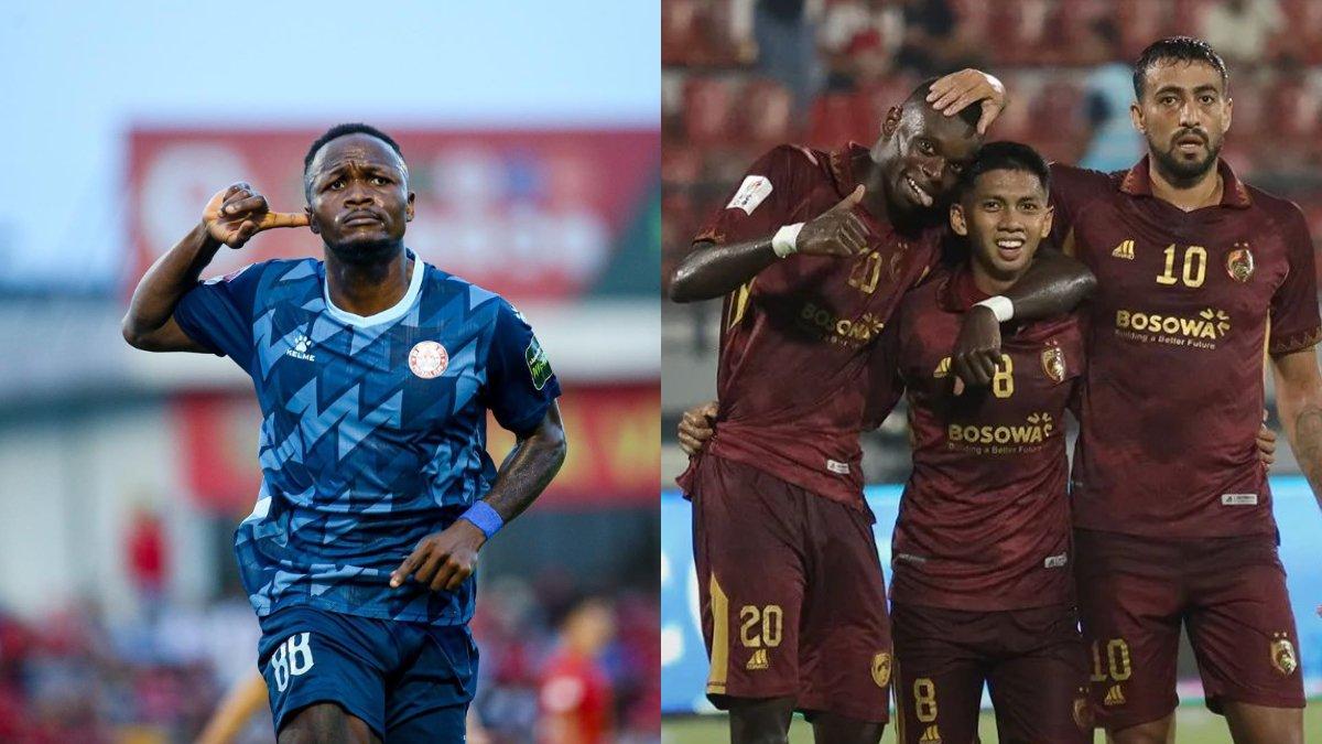 Kolase foto Victor Mansaray (kiri), calon pemain anyar PSM Makassar (kanan) di paruh kedua Liga 1 2023.