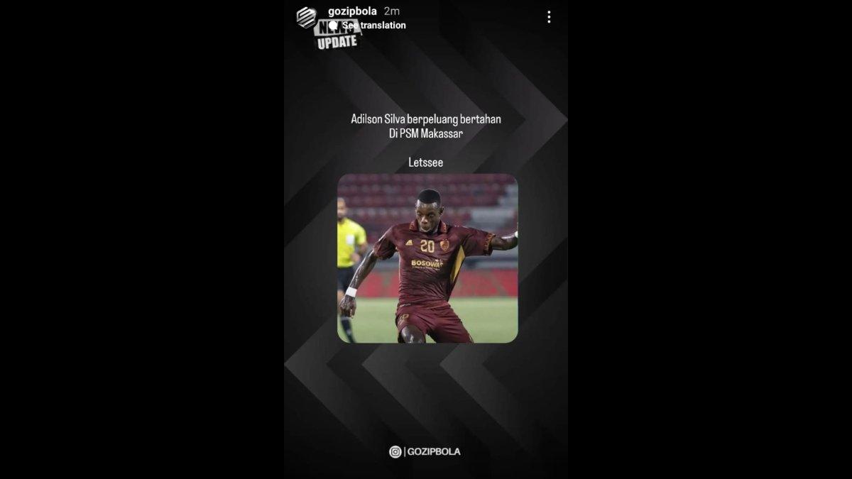 Rumor dipertahankannya Adilson Silva oleh PSM Makassar jelang putaran kedua Liga 1 2023.