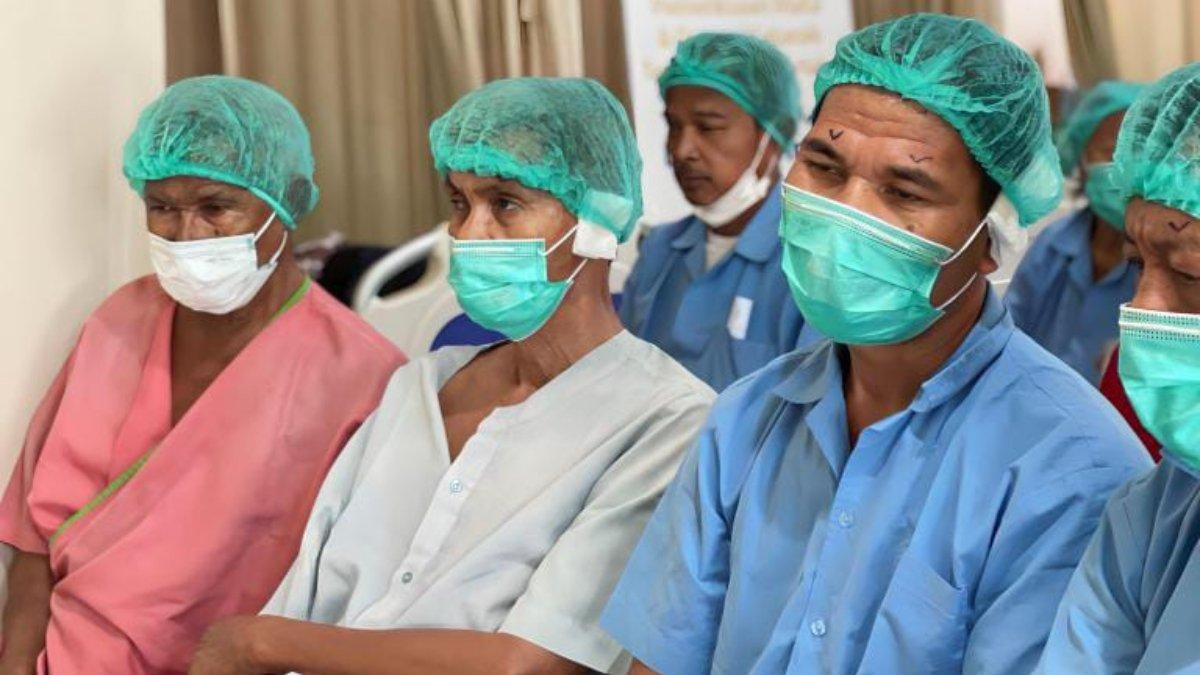 Potret peserta Operasi Katarak Gratis PTAR di Sumatera Utara.