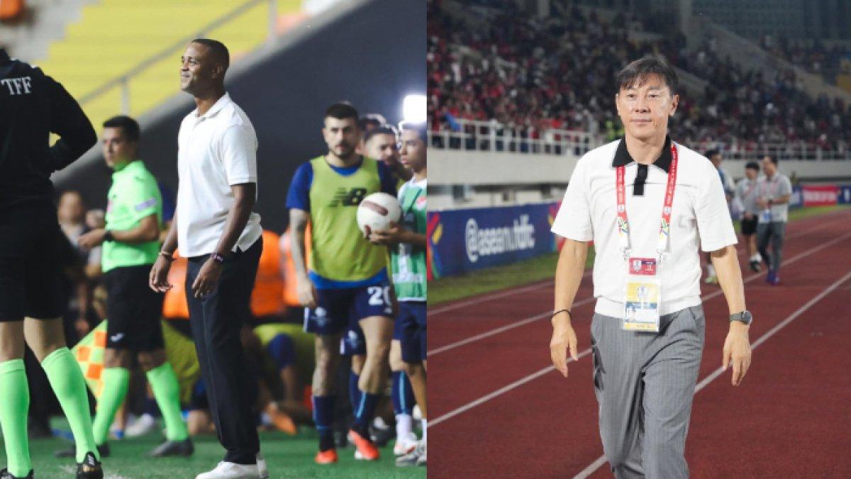 Kolase foto Patrick Kluiver (kiri), pelatih asal Belanda yang santer gantikan Shin Tae-yong (kanan) di Timnas Indonesia.