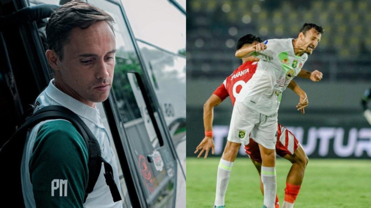 Kolase Paul Munster & Persis Solo Vs Persebaya - Sosok Paul Munster (kiri) dan duel Dime Dimov dan Ramadhan Sananta (kanan) dalam laga Persis Solo kontra Persebaya Surabaya yang digelar di Stadion Manahan, Solo, Jawa Tengah, Jumat (7/2/2025).