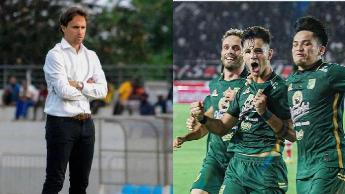 Paul Munster (kiri) dan Skuad Persebaya Surabaya (kanan).