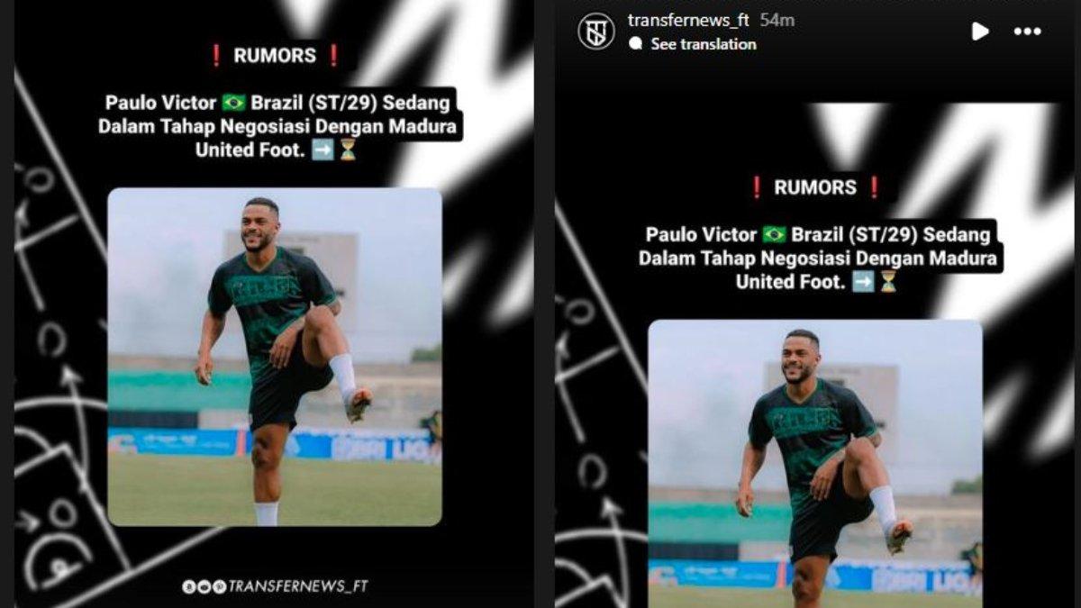 Rumor eks Persebaya Surabaya, yakni Paulo Victor yang santer dikaitkan dengan Madura United untuk musim 2024/2025.